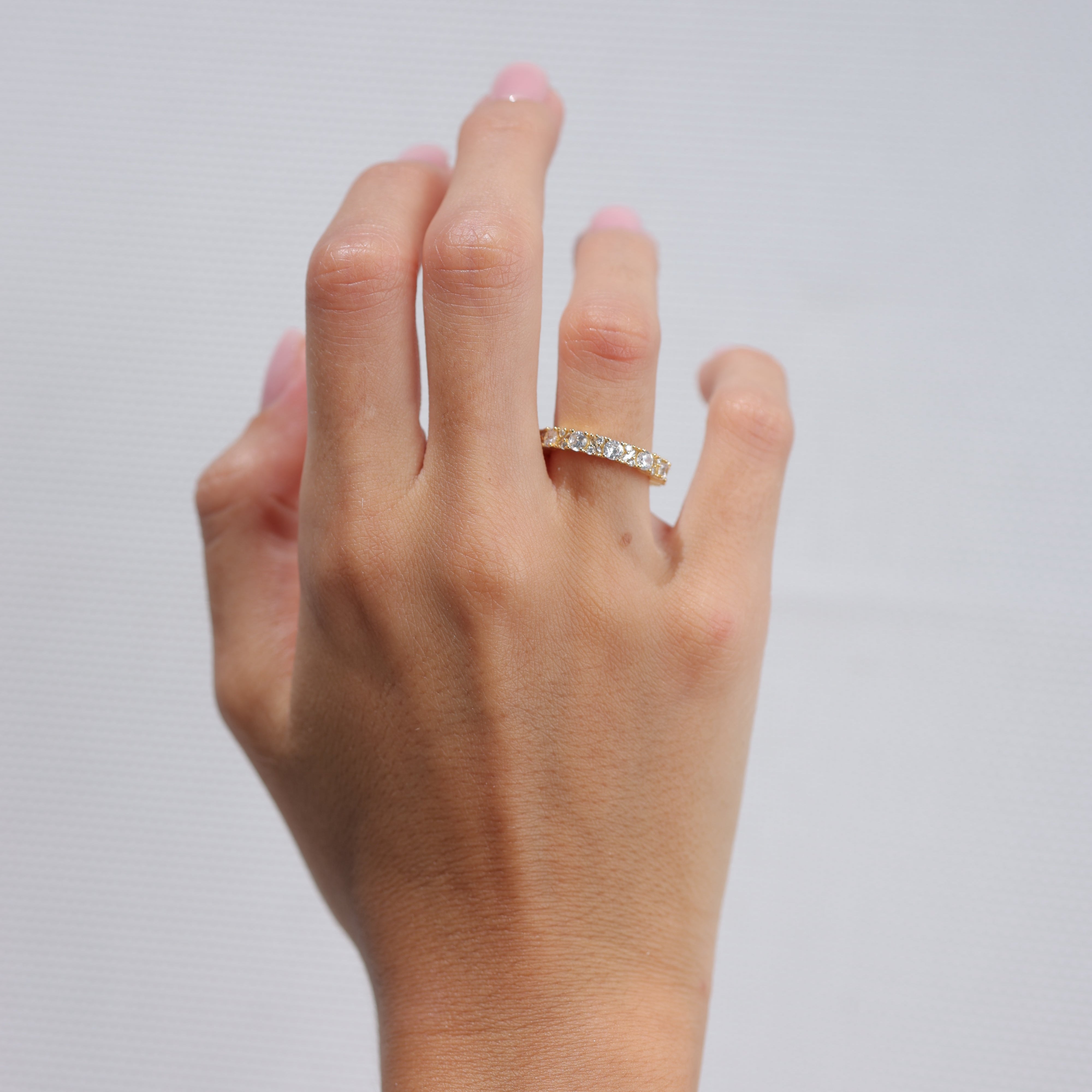 Stackable sterling silver bands designed for everyday wear gold plated