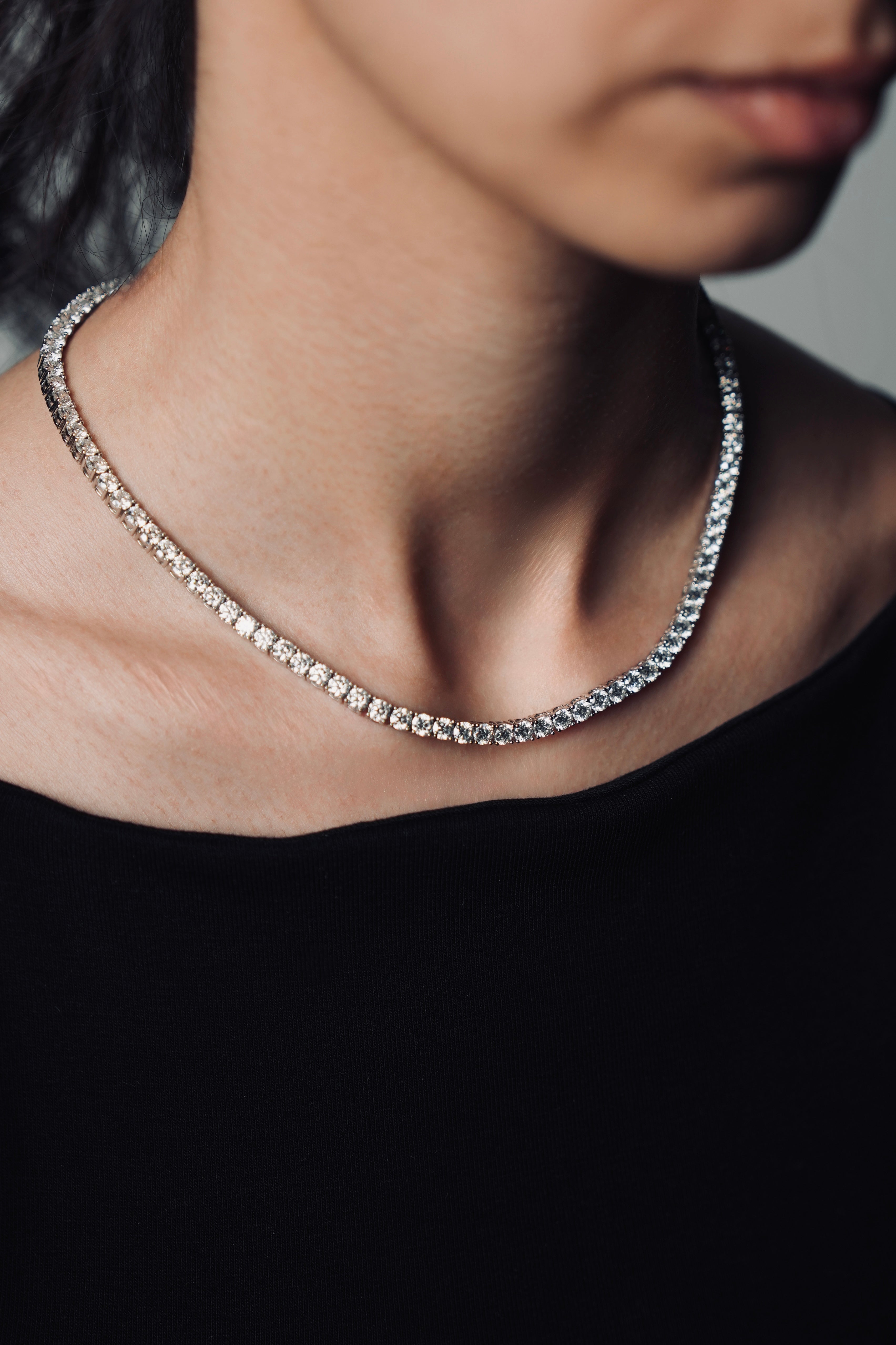 TENNIS NECKLACE (MOISSANITE) 4MM