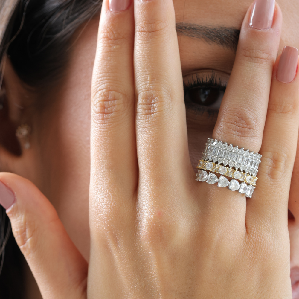 Stackable sterling silver bands designed for everyday wear